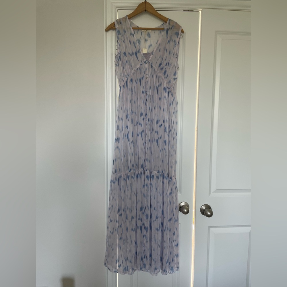 Lovestitch Lavender and Blue Sheer Maxi Dress